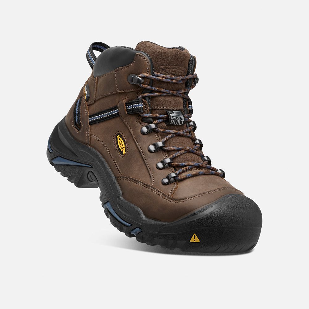 Keen Trekking Bot Erkek Kahverengi - Braddock Al Waterproof Mid (Steel Toe) - Türkiye RPVI49371